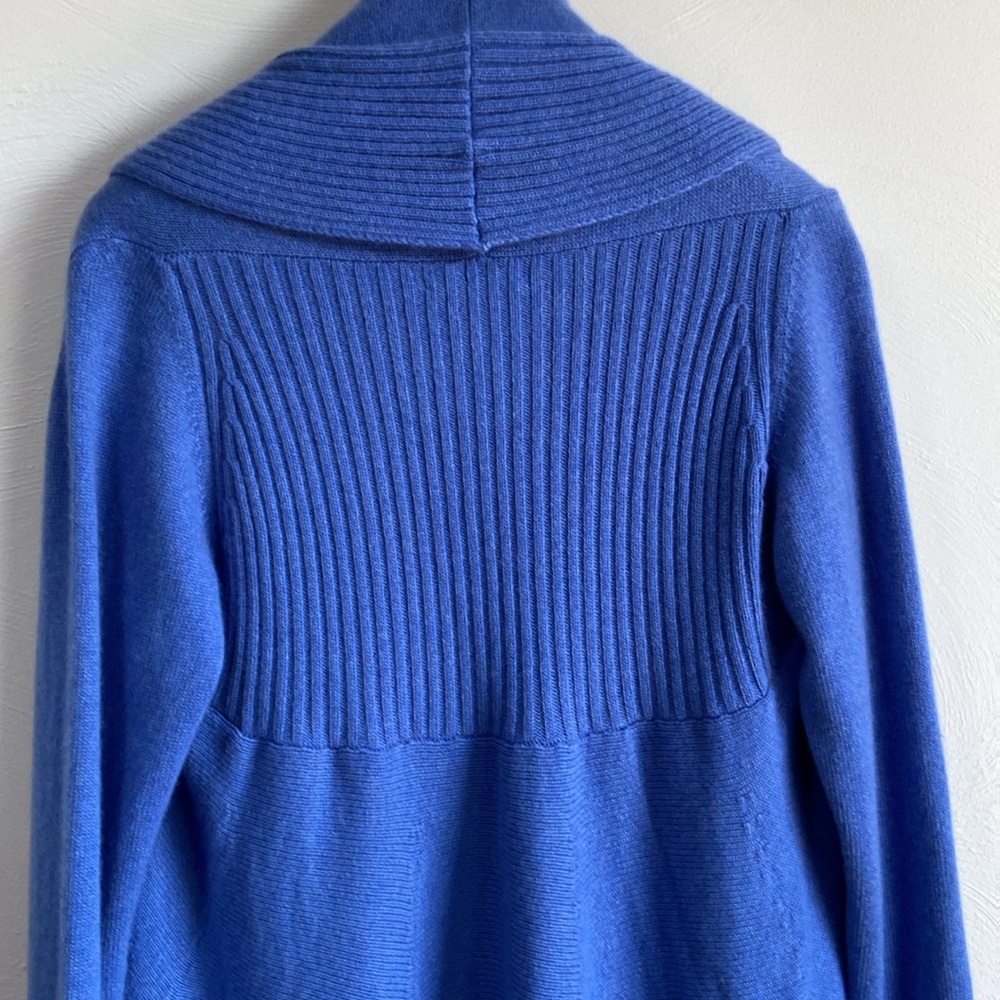 100% Cashmere Lora Piana Yarn Shawl Neck  Sweater Cardigan Made in Italy L - Picture 8 of 11